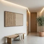 Rhythmic Earth Hand-carved waves and linear grain Minimal wall art - Image 4