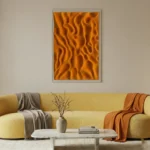 Saffron Surge – Abstract Modern Luxury Wall Art