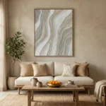 Sand Dune Waves – Textured Canvas Art – Wabi Sabi Wall Art