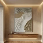 Sculpted Linen Drapes – Textured Wall Decor Wabi Sabi Art