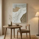 Sculpted Linen Drapes – Textured Wall Decor Wabi Sabi Art - Image 5