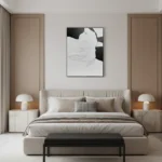 Sculptural Silhouette – Black and White Abstract Interior Decor - Image 5