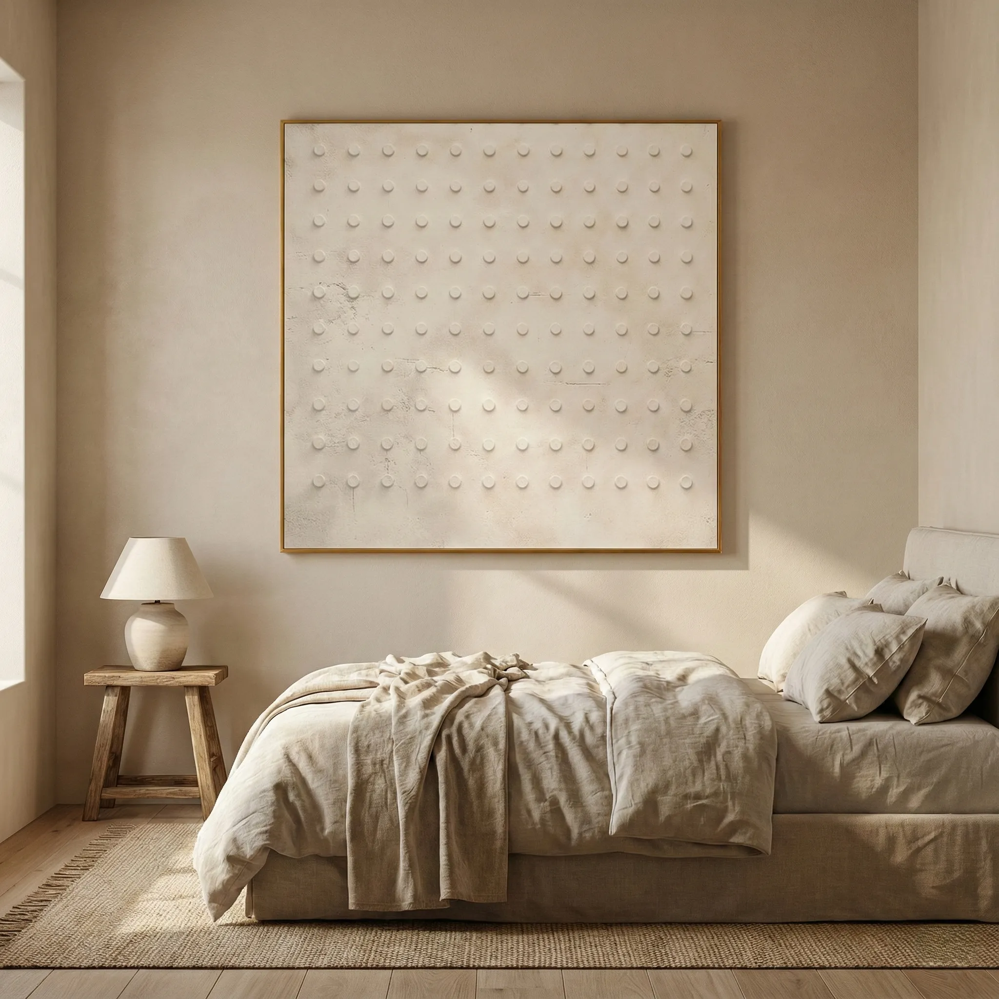 Soft-Minimal-Grid-–-Wabi-Sabi-Textured-Wall-Decor-4.webp Soft Minimal Grid – Wabi Sabi Textured Wall Decor - Image 1