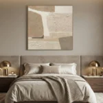 Soft Terrain Composition – Modern Beige Minimalist Canvas - Image 4