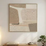 Soft Terrain Composition – Modern Beige Minimalist Canvas - Image 5
