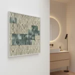 Stone & Fiber Grid – Contemporary Abstract Wall Art