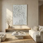 Tactile Dunes – Minimalist 3D Texture Painting Wabi Sabi Wall Art
