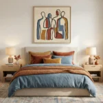 Terracotta Unity – Minimal Figurative Abstract Wall Art - Image 5