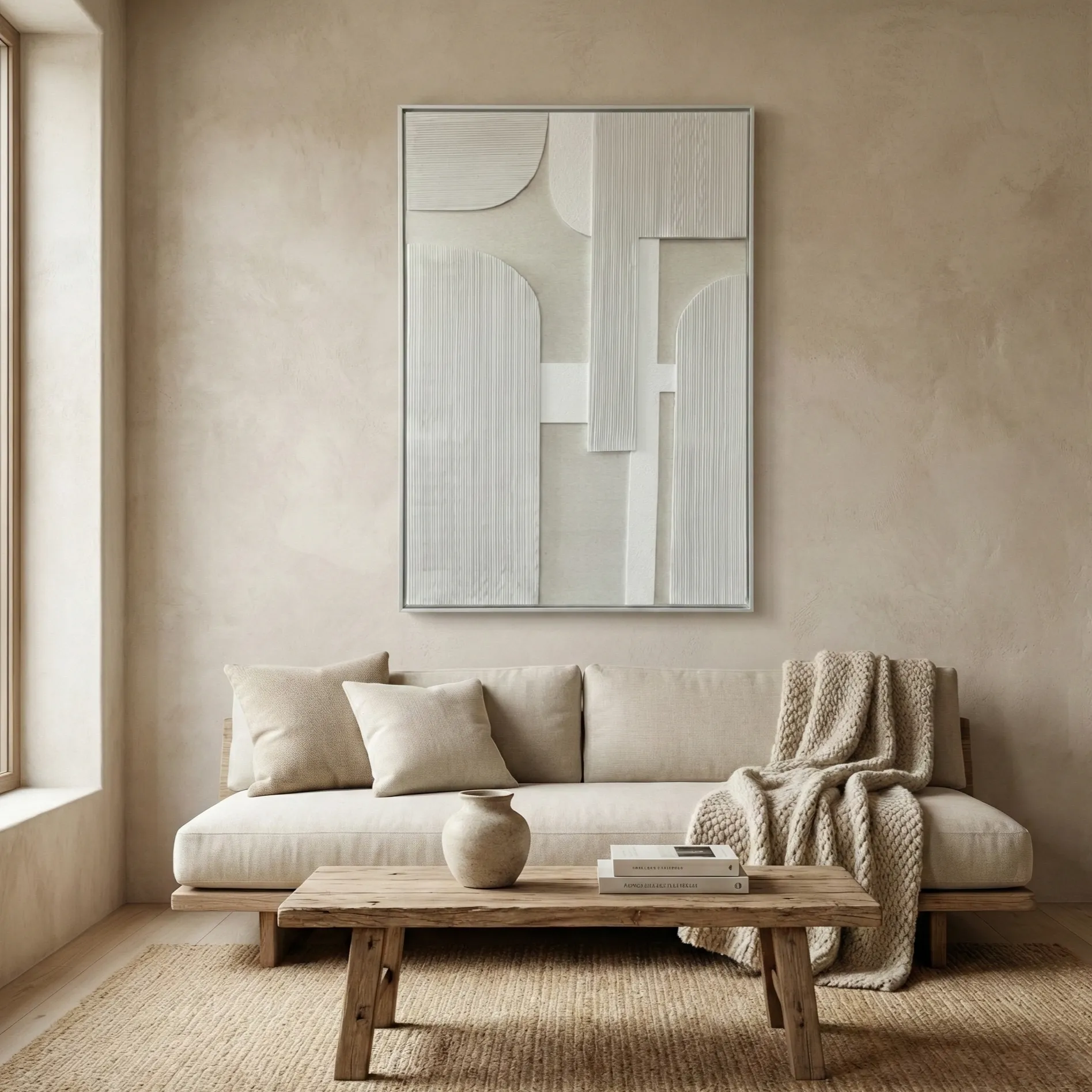 Textured-Layers-–-White-Geometric-Wall-Art-wabi-sabi-art-4.webp Textured Layers – White Geometric Wall Art, wabi sabi art - Image 1