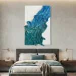 Tidal Cascade – Blue Gradient Fluid 3D Canvas