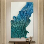 Tidal Cascade – Blue Gradient Fluid 3D Canvas - Image 3