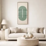 Verdant Balance – Modern Geometric Wall Art