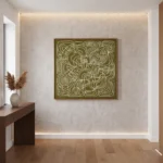 Verdant Labyrinth – Wabi-Sabi Textured Wall Decor - Image 4