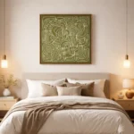 Verdant Labyrinth – Wabi-Sabi Textured Wall Decor - Image 5