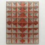 Warm Sienna Mosaic – 3D Textile Wall Decor - Image 2