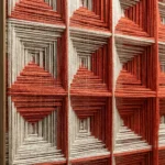 Warm Sienna Mosaic – 3D Textile Wall Decor - Image 4