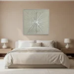 White Convergence – Minimalist 3D Decor Wabi Sabi Wall Art