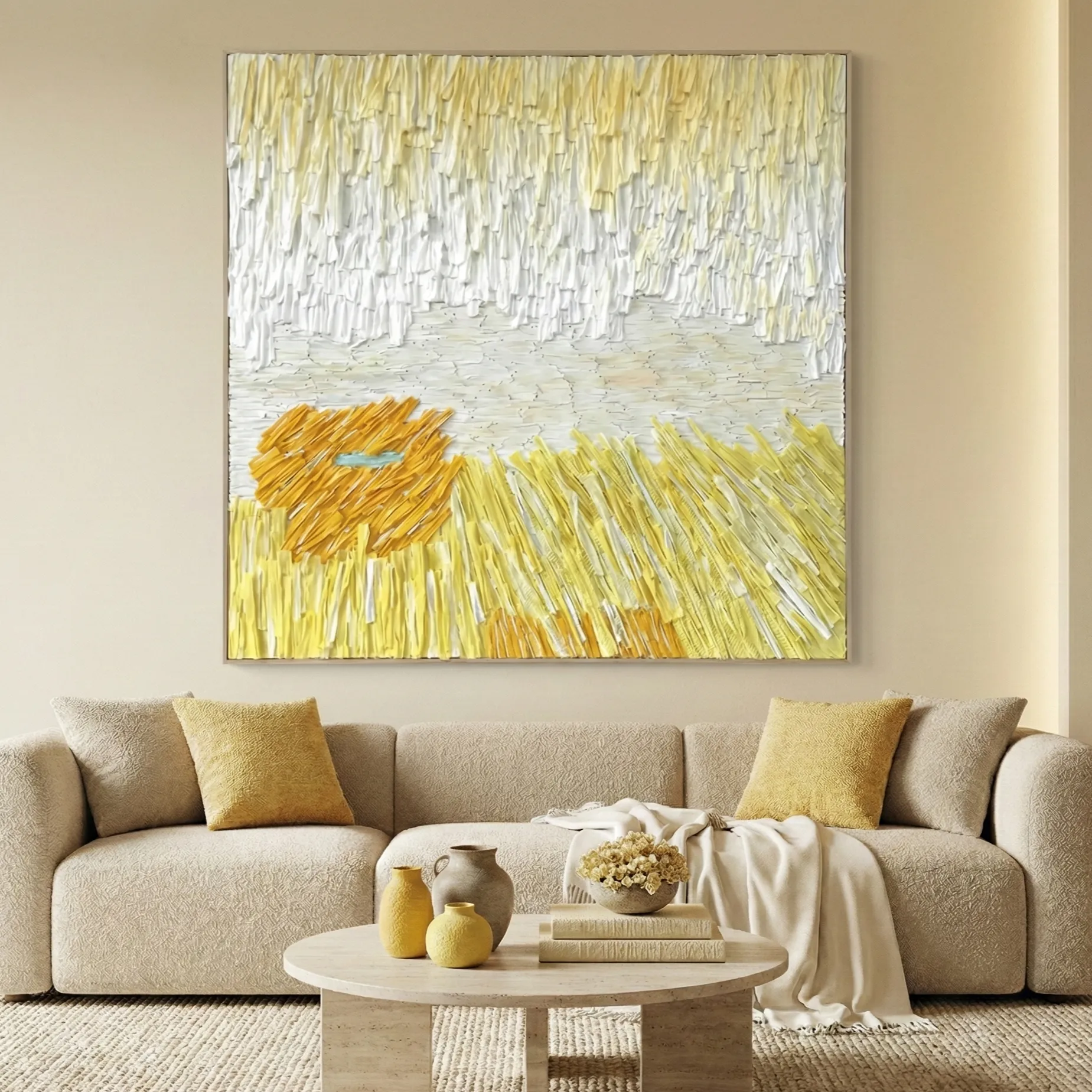 Yellow-and-White-Layers-–-Abstract-Textured-Wall-Decor-4.webp Yellow and White Layers – Abstract Textured Wall Decor - Image 1