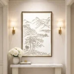 Zen Summit – Minimalist Monochrome Landscape Decor