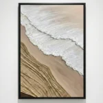 Blush Sands Soft pink sky meeting granular beach abstract wall art