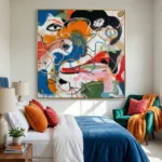 Chromatic Fusion Complex layering of vibrant colors color art wall decor