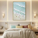 Coastal Retreat Aerial view of beach waves color wall art - Image 3