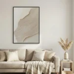 Cream Drift Off-white textured abstract art minimal art wall decor - Image 4