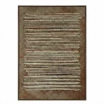 Earthy Linear Rustic brown and white lines Wabi Sabi wall art