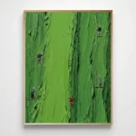 Emerald Ascent Golfers on textured green paint textured art wall decor