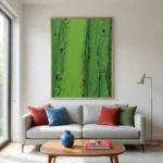 Emerald Ascent Golfers on textured green paint textured art wall decor - Image 4