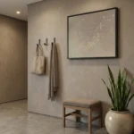 Ethereal Flock White silhouettes on warm beige Textured art wall art - Image 3