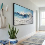 Frosted Tide Thick impasto wave art textured wall decor - Image 5