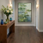 Giverny Reflections Impressionist water lily pond painting Textured art wall decor - Image 5