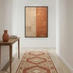 Ivory Clay Divide Minimalist cream terracotta blocks abstract wall art - Image 2