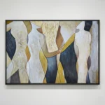 Midnight Gold Metallic accents on abstract forms Abstract  wall art