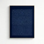Midnight Horizon Dark blue abstract split composition Abstract  wall art