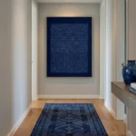 Midnight Horizon Dark blue abstract split composition Abstract  wall art - Image 2