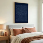 Midnight Horizon Dark blue abstract split composition Abstract  wall art - Image 4
