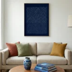Midnight Horizon Dark blue abstract split composition Abstract  wall art - Image 5