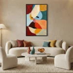 Modernist Color Palette Bold abstract shapes in rich colors colorful wall art