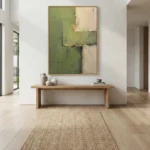 Moss & Gold Geometry Textured geometric green and gold Abstract wall art - Image 4