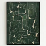 Organic Network Fluid interconnected line patterns Abstract wall art