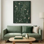Organic Network Fluid interconnected line patterns Abstract wall art - Image 7