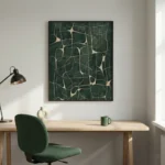 Organic Network Fluid interconnected line patterns Abstract wall art - Image 9