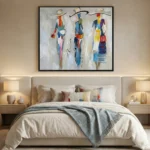 Painted Trio Abstract painting of three women abstract wall art - Image 3