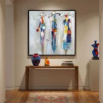 Painted Trio Abstract painting of three women abstract wall art - Image 9