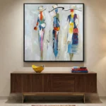 Painted Trio Abstract painting of three women abstract wall art - Image 10