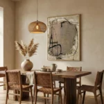 Patina Line Art Aged textures with black and gold lines Wabi Sabi wall decor - Image 2
