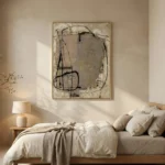 Patina Line Art Aged textures with black and gold lines Wabi Sabi wall decor - Image 3