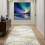 Polar Light Vibrant blue and yellow landscape Color wall art - Image 2